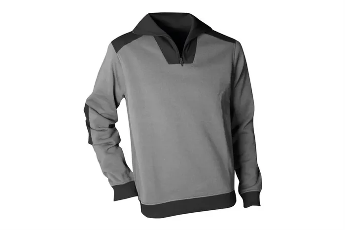 SUDADERA CUELLO CREMALL. VOLTA 280gms/m GRIS-NEGRO T-S Económico